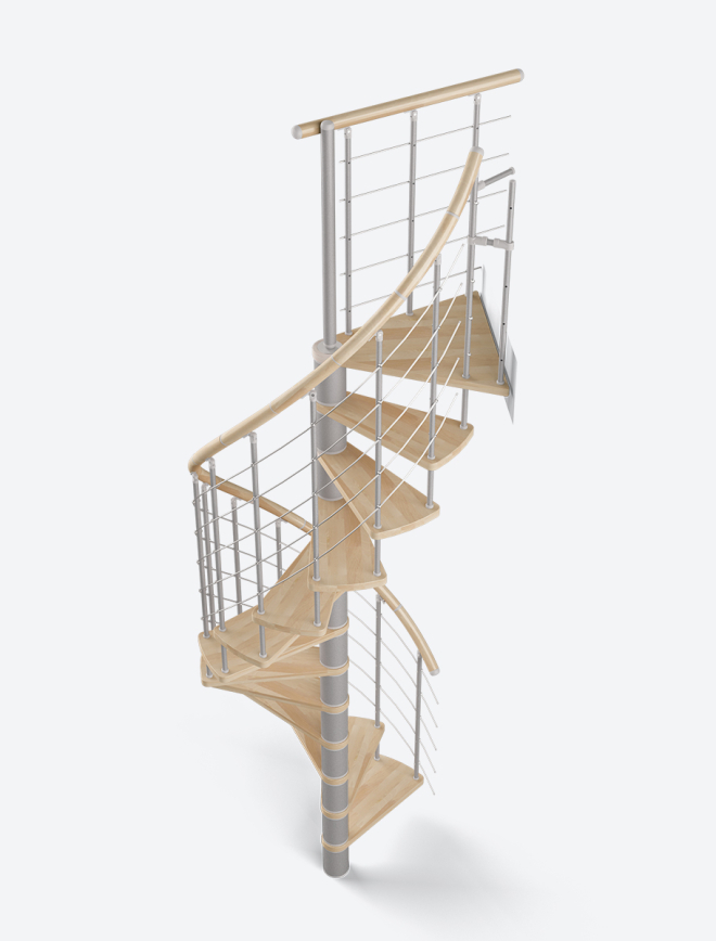 Escalier spirale ALPHA Grey, RAL 9006