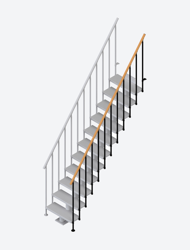 Additional staircase banister CLASSIC 2 Black, RAL 9005